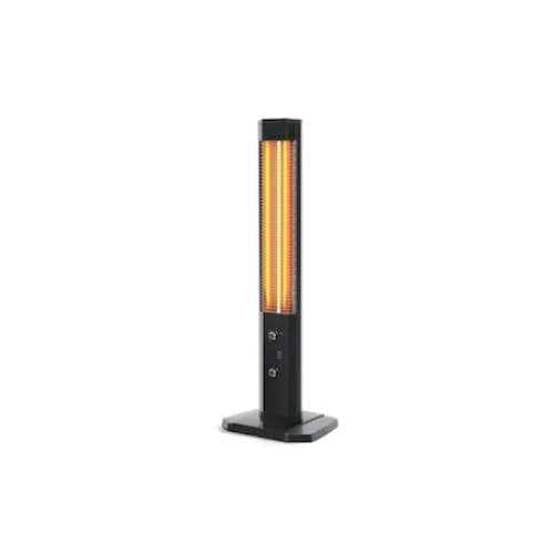 Radiator incalzitor terasa cu infrarosu, putere maxima 1800W, vertical, cu 1 element, 2 trepte de caldura, control mecanic, negru