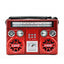Radio portabil, Bluetooth, AM/FM, conectivitate USB, Retro, card de memorie, rosu