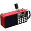 Radio portabil, bluetooth, AM/FM/SW, afisaj digital LED, suport card TF, USB, mufa pentru casti de 3, 5 mm, buton multifunctional, rosu/negru