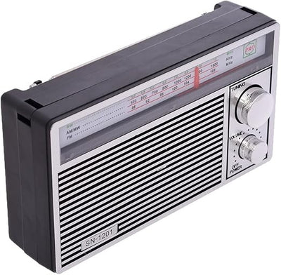 Radio portabil cu acumulator, AM/FM/SW3, Player muzical USB/SD, baterie reîncărcabilă, design portabil, argintiu