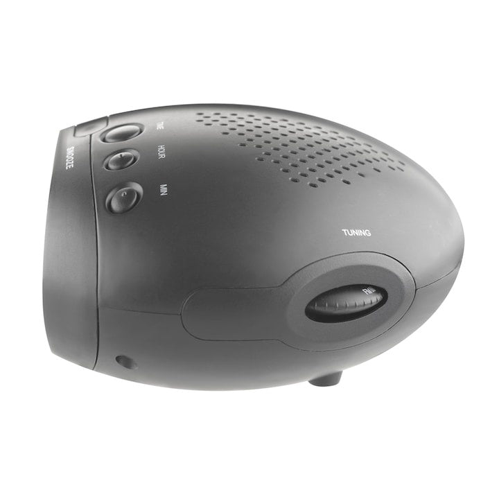 Radio portabil, cu ceas si alarma, digital, memorare posturi radio, snooze alarma, sleep pe radio, negru