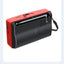 Radio portabil, cu incarcare solara, 5W, Bluetooth, USB, TF/ AM/ FM/ SW1-6, lanterna led, rosu