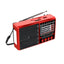 Radio portabil, cu incarcare solara, 5W, Bluetooth, USB, TF/ AM/ FM/ SW1-6, lanterna led, rosu