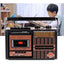 Radio portabil, cu MP3 Player, USB, SD card, AM/FM/SW1/SW2, alimentare baterii/acumulator, putere 3W, raza semnal 10m, maro/negru