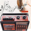 Radio portabil, cu MP3 Player, USB, SD card, AM/FM/SW1/SW2, alimentare baterii/acumulator, putere 3W, raza semnal 10m, maro/negru