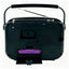 Radio portabil cu player MP3 USB si TF, cu 3 benzi, functie ceas, incarcare Type-C, baterie reincarcabila incorporata, maro