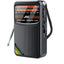 Radio portabil, difuzor incorporat, reincarcabil tip C, cu antena, dimensiuni reduse, baterie reincarcabila de 1000 mAh, negru