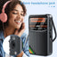 Radio portabil, difuzor incorporat, reincarcabil tip C, cu antena, dimensiuni reduse, baterie reincarcabila de 1000 mAh, negru