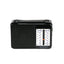 Radio portabil, FM/AM/LW/SW, control volum, curea de transport, 4 benzi, antena telescopica, din plastic, cu baterii sau cablu, negru