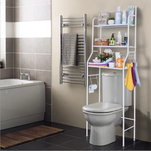 Raft depozitare peste toaleta FOXMAG24, etajera masina de spalat, alb, 160x47x25