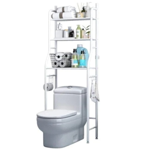 Raft depozitare peste toaleta FOXMAG24, etajera masina de spalat, alb, 160x47x25