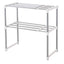 Raft extensibil, multifunctional, pentru bucatarie, baie, dormitor, din metal si plastic, eco-friendly, instalare usoara, alb/argintiu