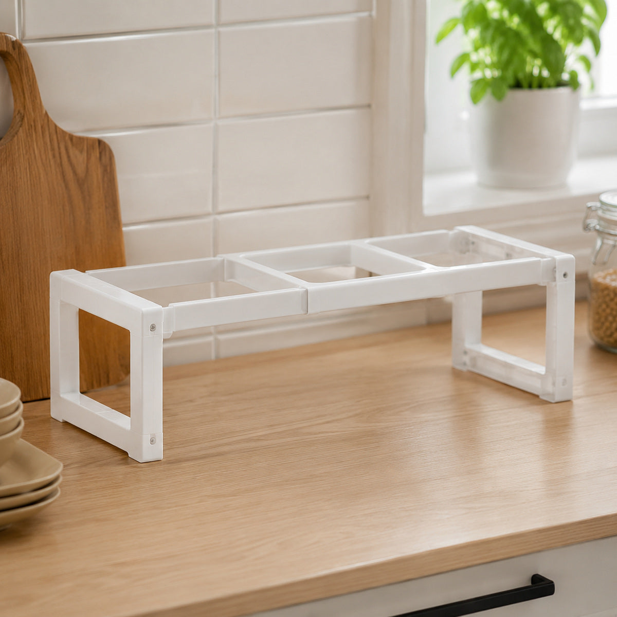 Raft Extensibil Multifuncțional pentru Bucătărie și Baie, Alb – imagine 2