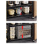 Raft metalic cu 4 polite si 3 cosuri pentru depozitare, portabil, dimensiuni 90 (L) x 32 (l) x 108 (H) cm, negru
