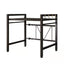 Raft metalic cuptor cu microunde, din metal, cu 4 carlige, dimensiuni 42-60 x 36 x 46 cm, multifunctional, ajustabil, negru