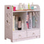 Raft organizator pentru produse cosmetice, cu 2 sertare, din PVC, alb