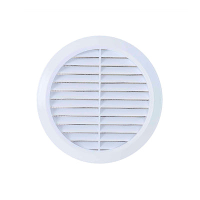 Rama aerisire rotunda plastic, diametru 100mm, culoare alba
