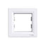 Rama decorativa pentru priza simpla Schneider Asfora, alb lucios, 83x83 mm
