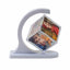 Rama foto cub magnetic rotativ cu 6 poze 6x6 cm, alb, 15x7x15 cm