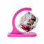 Rama foto cub magnetic rotativ cu 6 poze 6x6 cm, roz, 15x7x15 cm