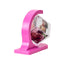Rama foto cub magnetic rotativ cu 6 poze 6x6 cm, roz, 15x7x15 cm