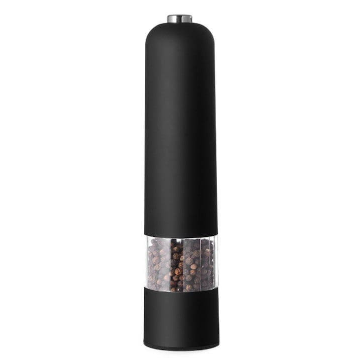 Rasnita electrica, cu mecanism pentru sare si piper, din inox, dimensiune- 23 cm, usor de curatat, negru