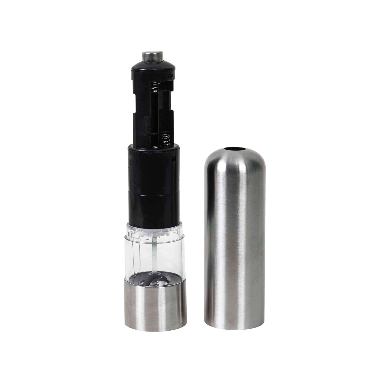 Rasnita electrica pentru condimente din inox, cu baterii, 0.1 l, 22 cm