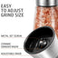Rasnita pentru condimente, inox, sticla, 180ml, design elegant