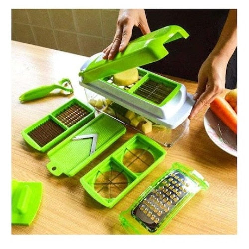 Razatoare de legume multifunctionala FOXMAG24, 11 moduri de taiere, 9 piese