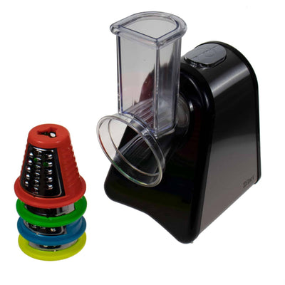 Razatoare electrica 200W cu 4 accesorii pentru legume si fructe, otel inox