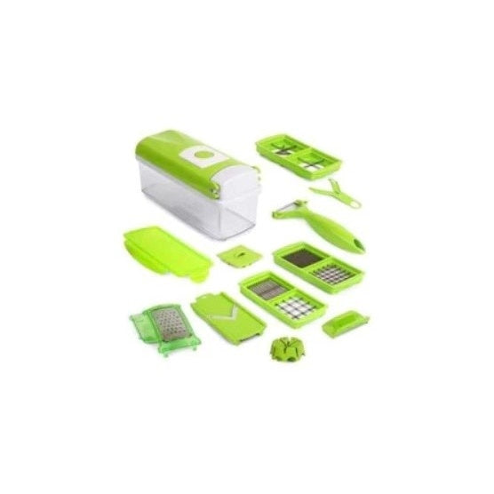 Razatoare multifunctionala FOXMAG24, cu 11 piese pentru fructe si legume, practica