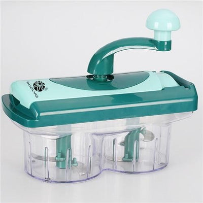 Razatoare Multifunctionala Nicer Dicer Twist, Cu Recipient De Depozitare, Pentru Maruntirea Legumelor Si Fructelor, Verde