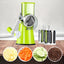 Razatoare multifunctionala, pentru legume, fructe, nuci, ciocolata, cu 3 lame interschimbabile, din otel inoxidabil si plastic, verde
