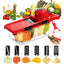 Razatoare Si Feliator FOXMAG24, Legume/Fructe, 6 in 1, rosu