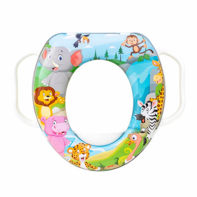 Reductor WC copii cu manere si burete moale, dimensiuni 30x28 cm
