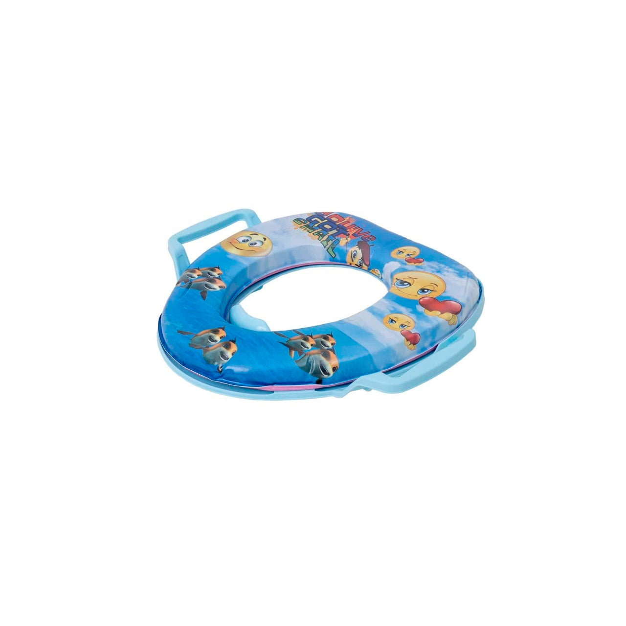 Reductor WC pentru copii cu manere si burete moale, dimensiuni 30x28 cm
