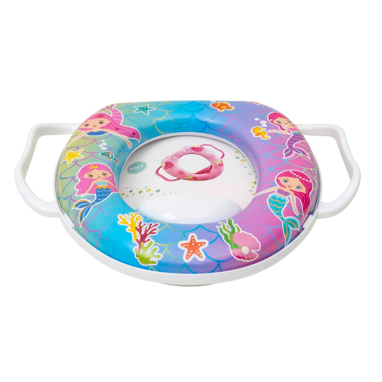 Reductor WC pentru fete cu manere si burete moale, dimensiuni 30x28 cm