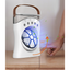 Ventilator de racire, portabil, 3 viteze, umidificare prin ceata, unghi reglabil, lumina de noapte, USB, 550mL, alb
