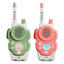Set 2 stații Walkie Talkie pentru Copii cu Design Animaluțe – Set 2 Radiouri Portabile cu Antenă și Sunet Clar