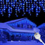 Instalație LED tip țurțuri, 1000 LED-uri, 50 m, albastră – imagine 2