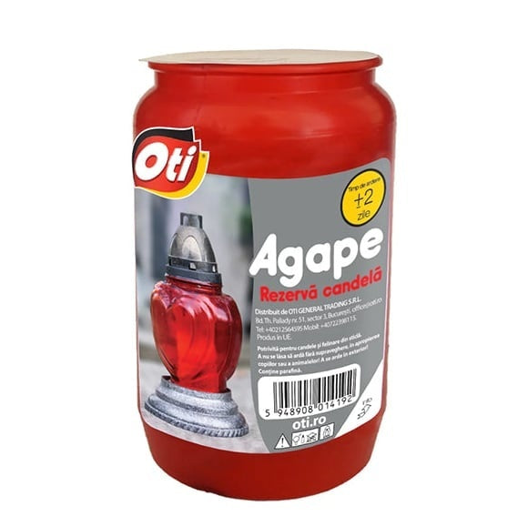Rezerve candela rosii, durata 2 zile, pentru candele standard Agape