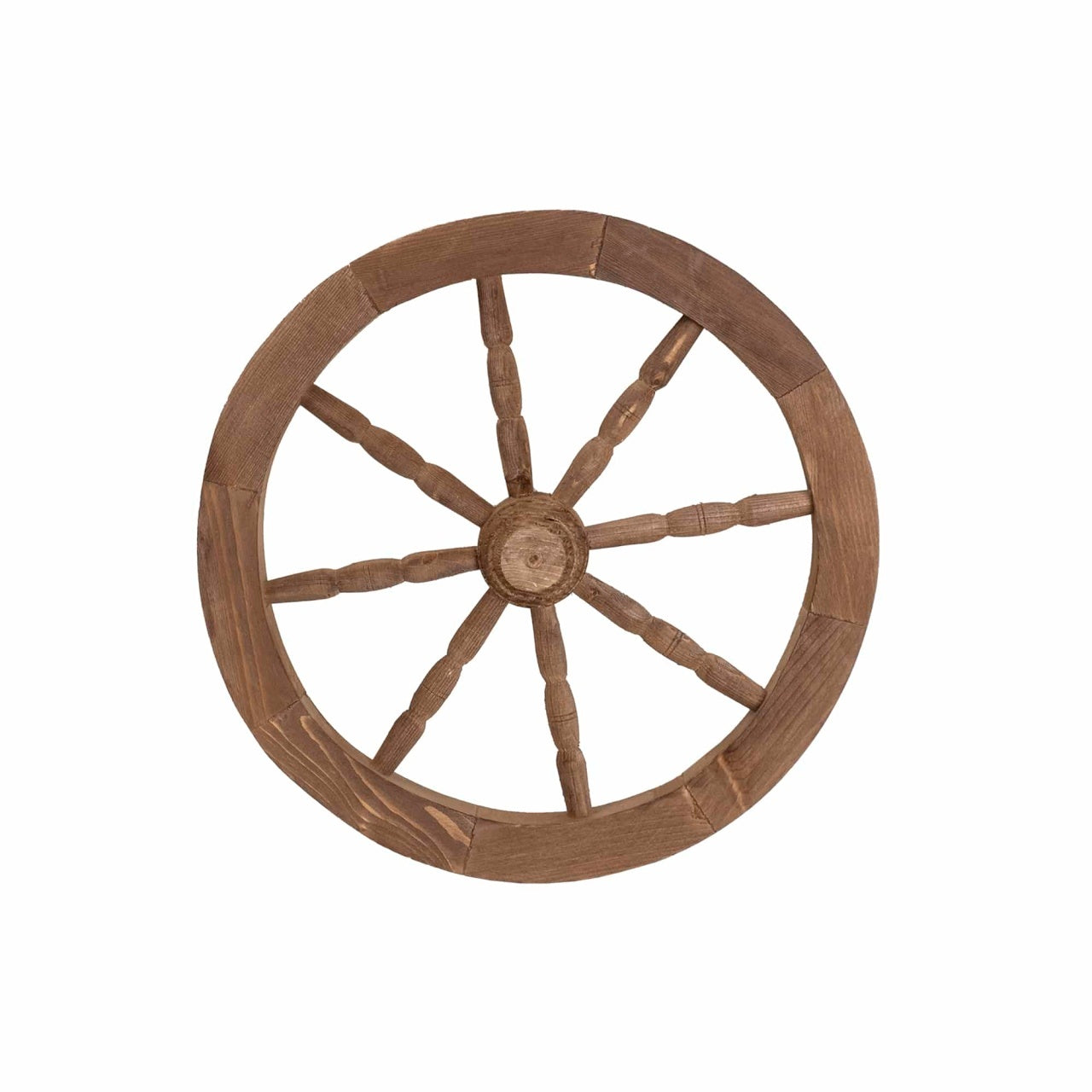 Roata decorativa din lemn, diametru 47 cm, maro