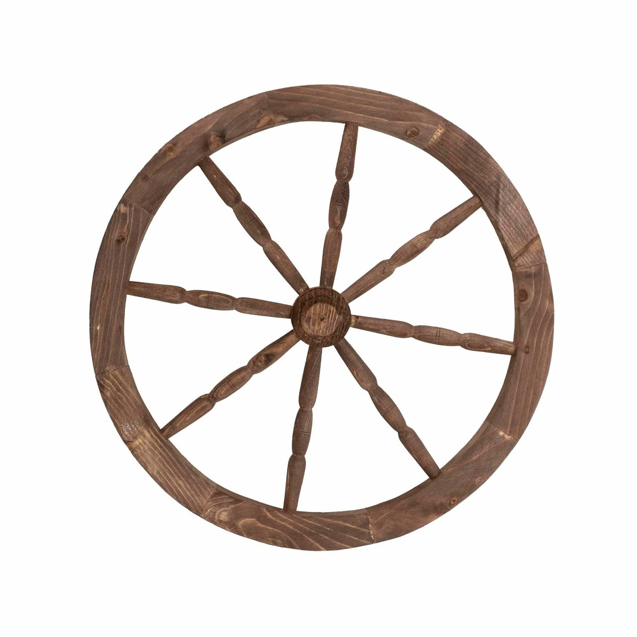 Roata decorativa din lemn, diametru 59 cm, maro