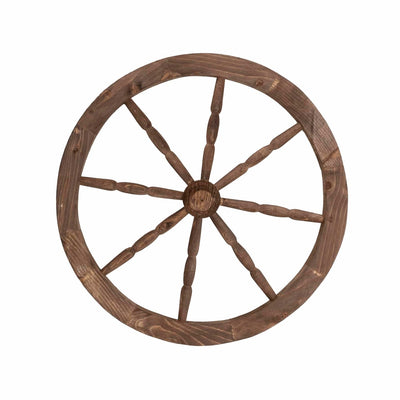 Roata decorativa din lemn, diametru 59 cm, maro