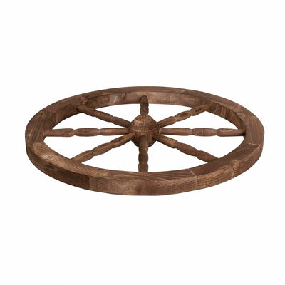 Roata decorativa din lemn, diametru 59 cm, maro