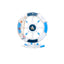 Roata decorativa din MDF, diametru 44.5 cm, model carma marina alb-bleu