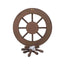 Roata decorativa din MDF, diametru 44cm, model carma marinar, maro