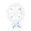 Roata decorativa din MDF, diametru 50cm, model carma marina alb/bleu