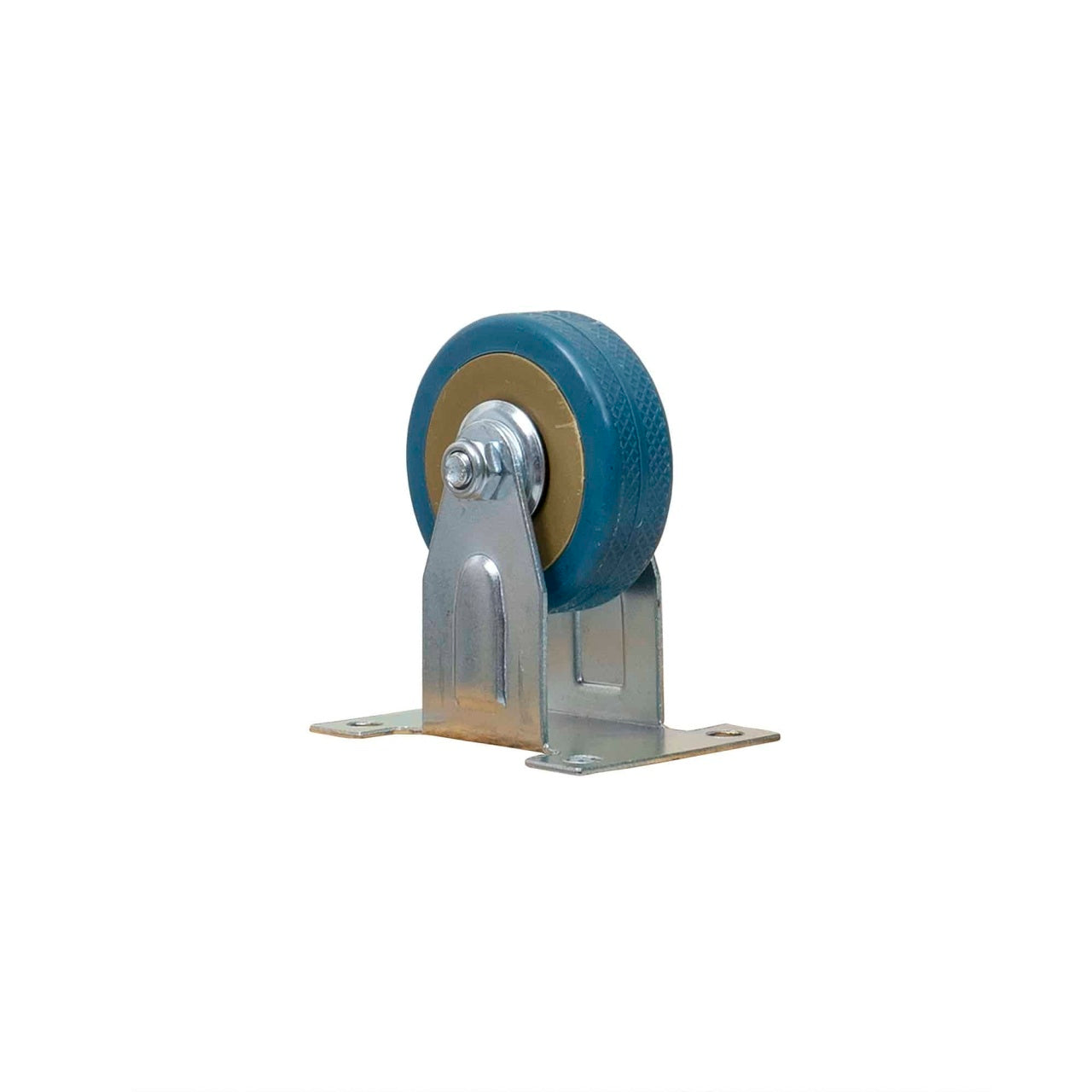 Roata mobila cauciuc 2.5 inch, suport 9.7x5.7 cm, albastru