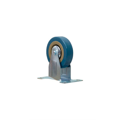 Roata mobila cauciuc 2 inch, albastru, suport 6.5x4.8 cm
